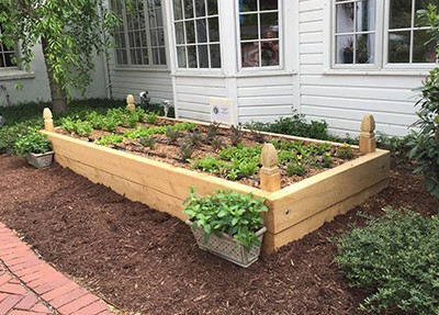 Yard2Kitchen organic edible garden, built for Paper Mill Playhouse