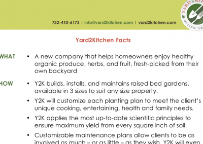 Yard2Kitchen Facts